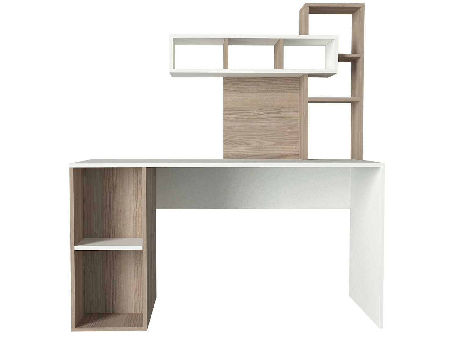 Офис бюро Kailua 296 (Светлокафяво + Бял)