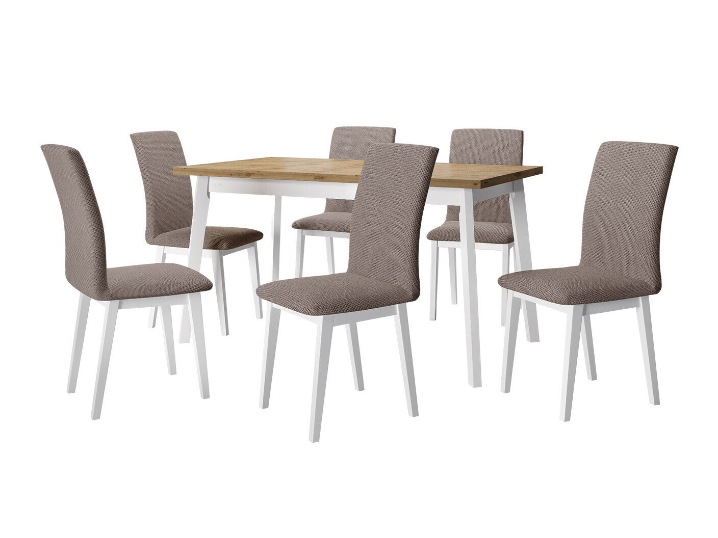 Маса и столове за трапезария Victorville 321 (Бял)