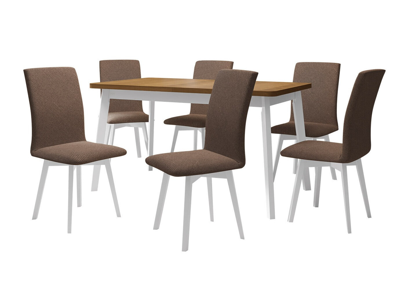 Маса и столове за трапезария Victorville 324 (Бял)