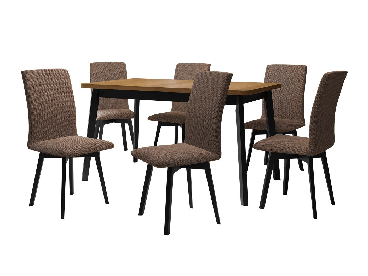 Маса и столове за трапезария Victorville 324 (Черен)