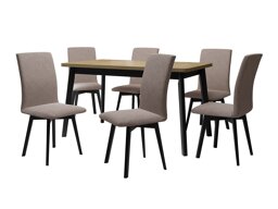 Маса и столове за трапезария Victorville 325 (Черен)