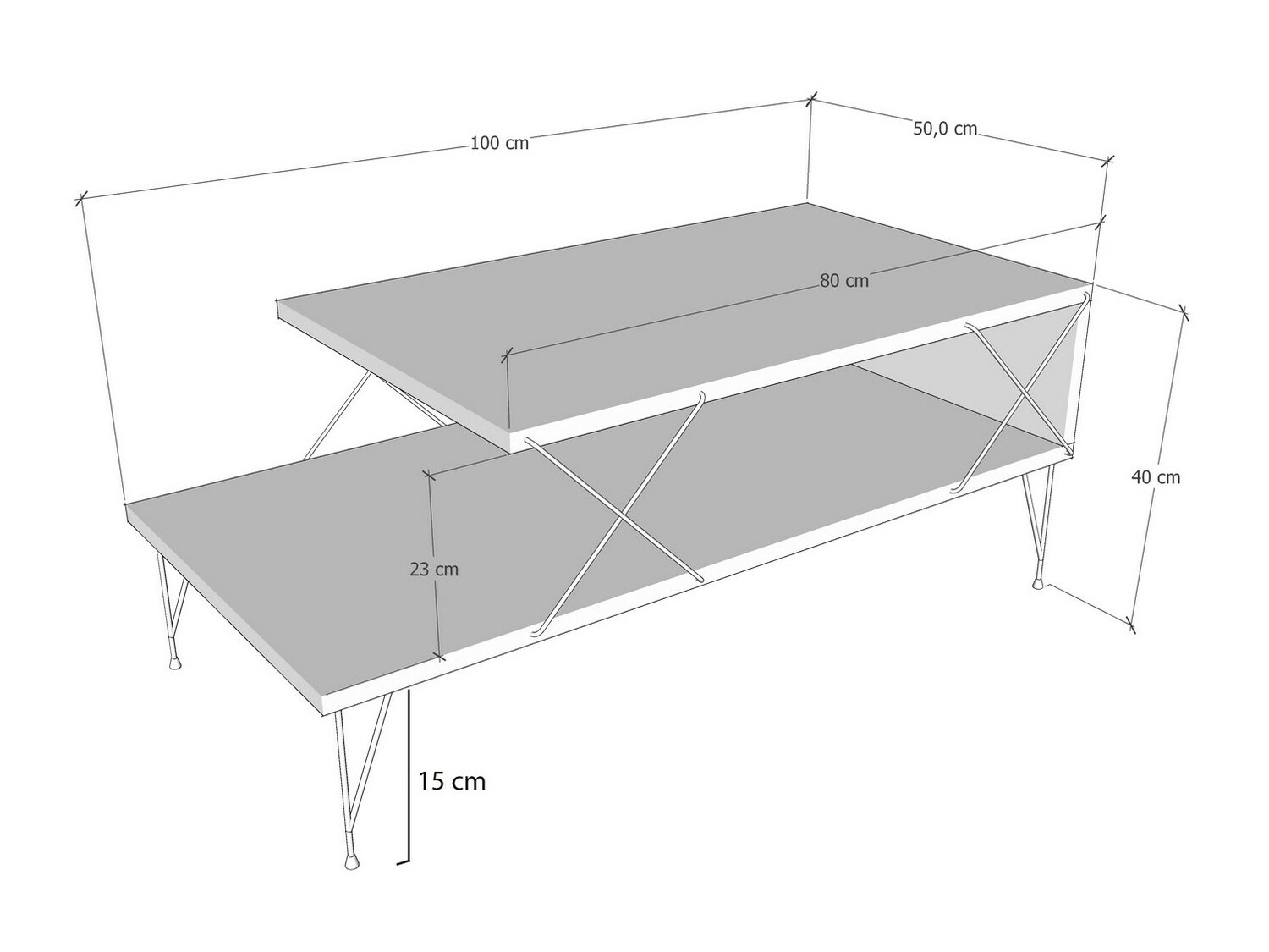 Масичка за кафе Kailua 384 (Дъб)