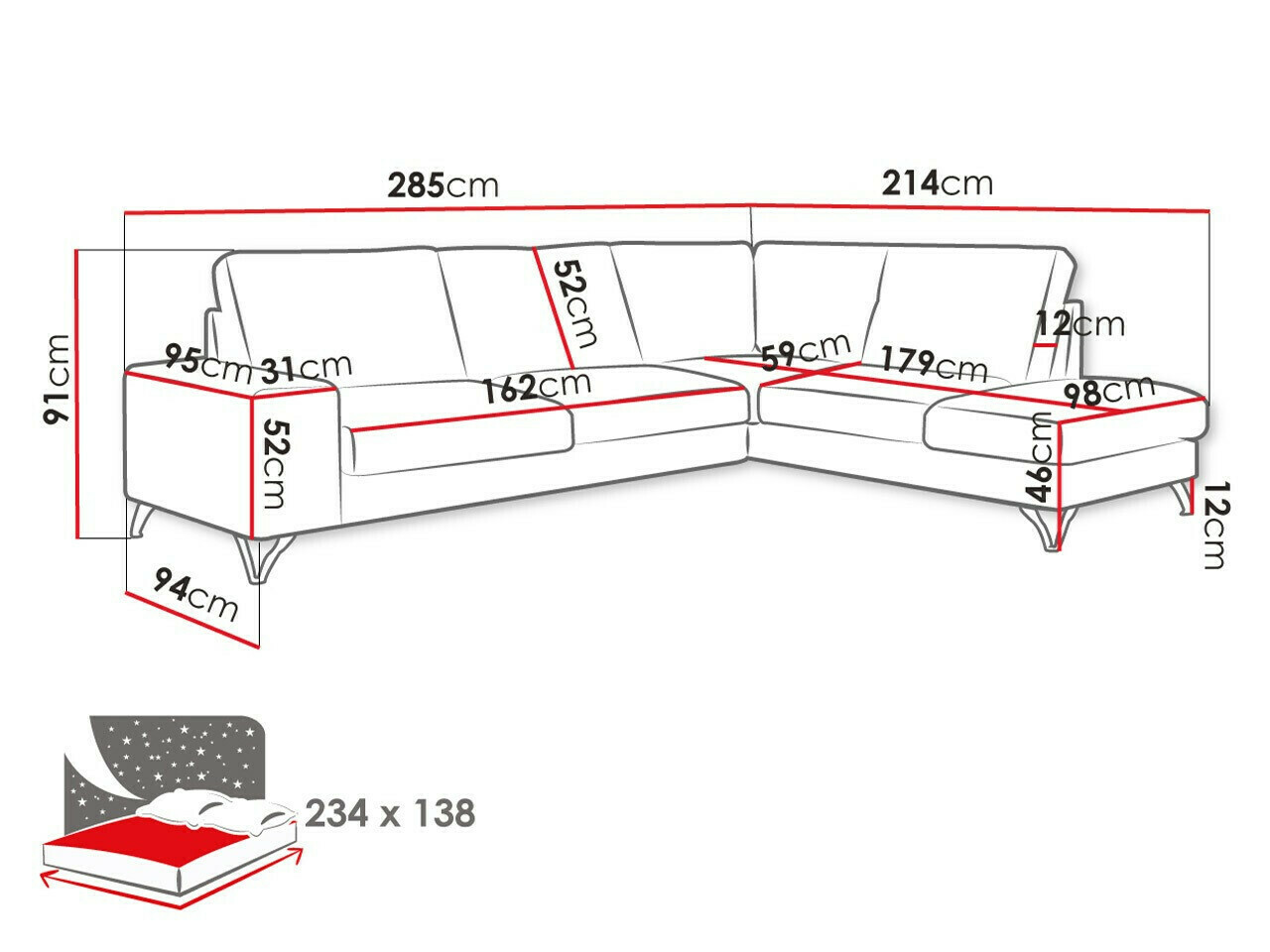Ъглов диван ComfiDream 112 (Vogue 16)