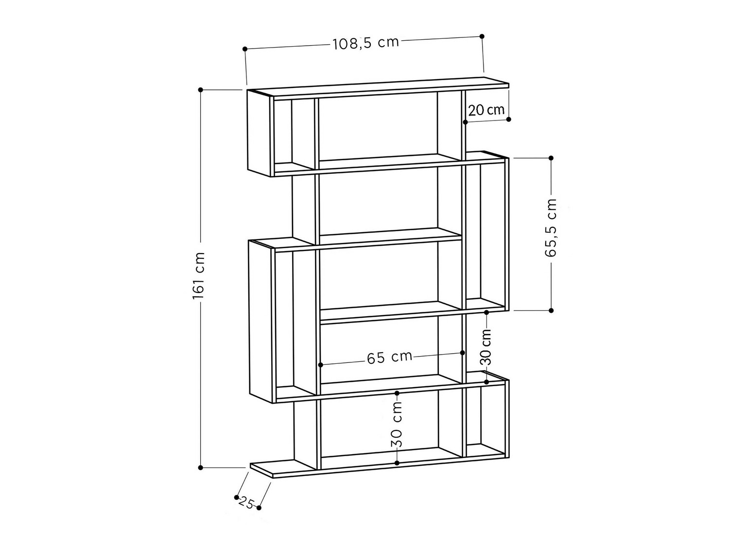 Етажерка Kailua 449 (Антрацит + Сонома дъб)