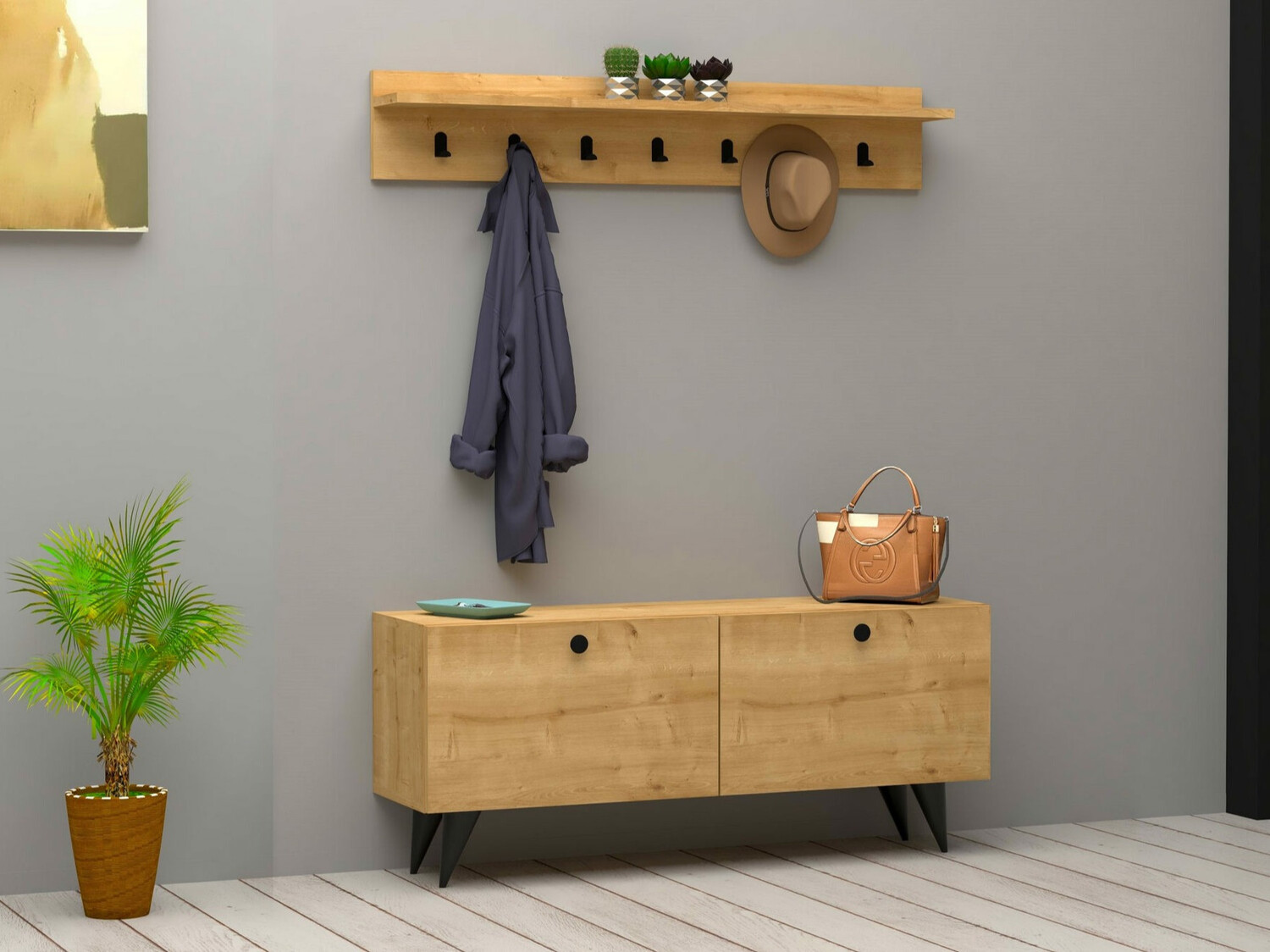 Комплект за антре Kailua 521 (Дъб)