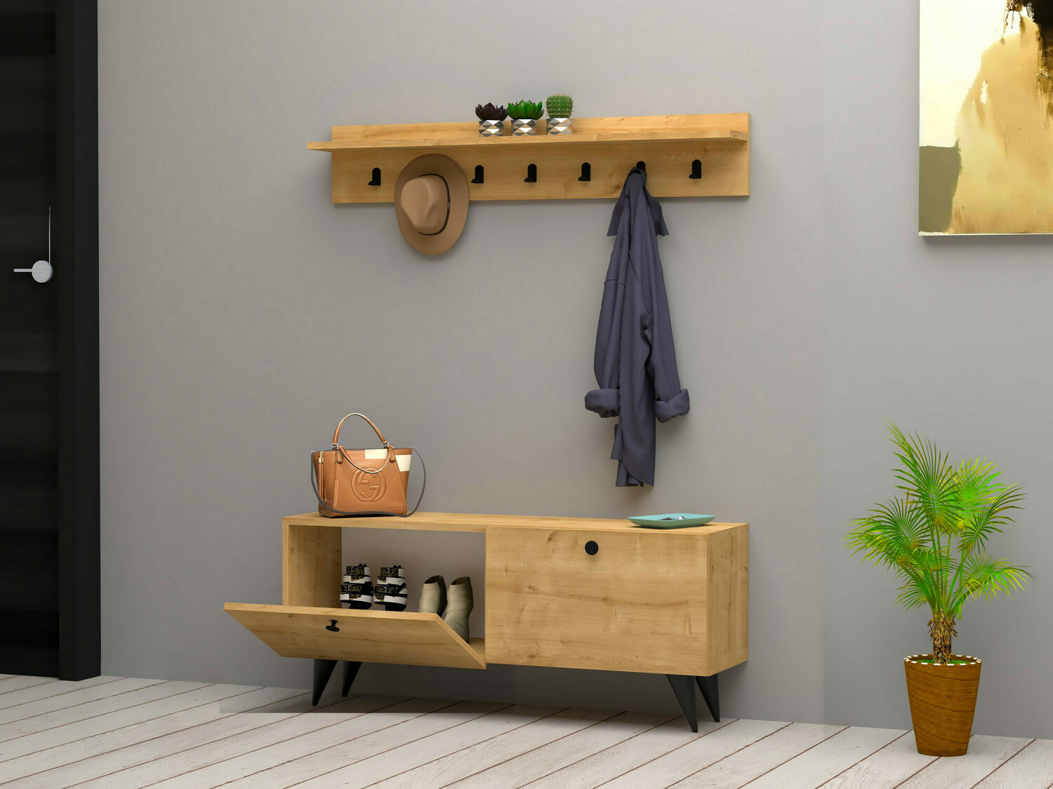 Комплект за антре Kailua 521 (Дъб)