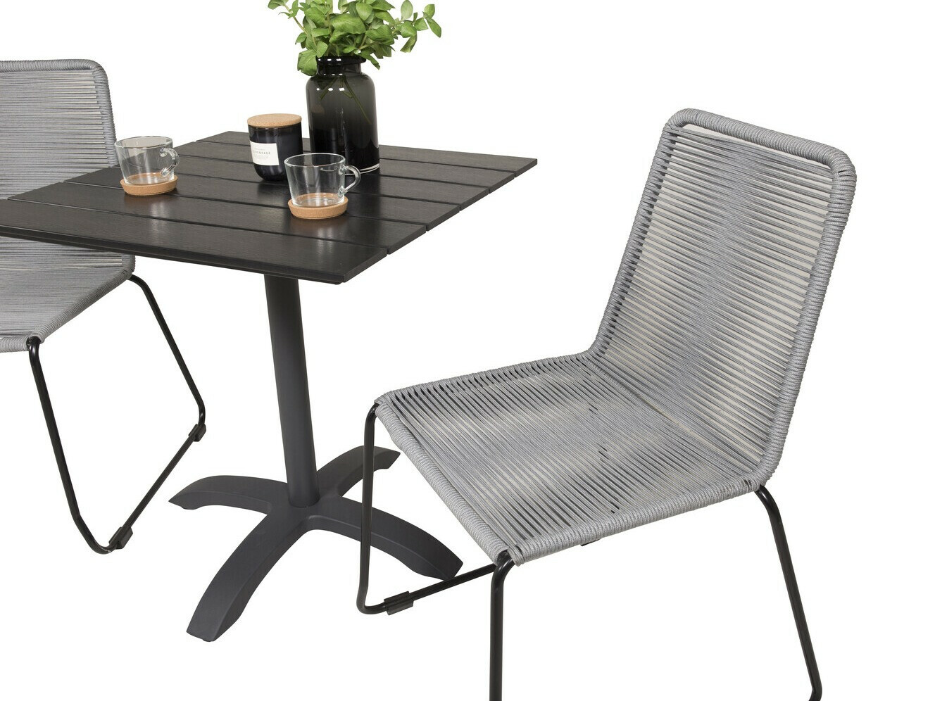 Комплект за балкон Dallas 2184 (Сив + Черен)