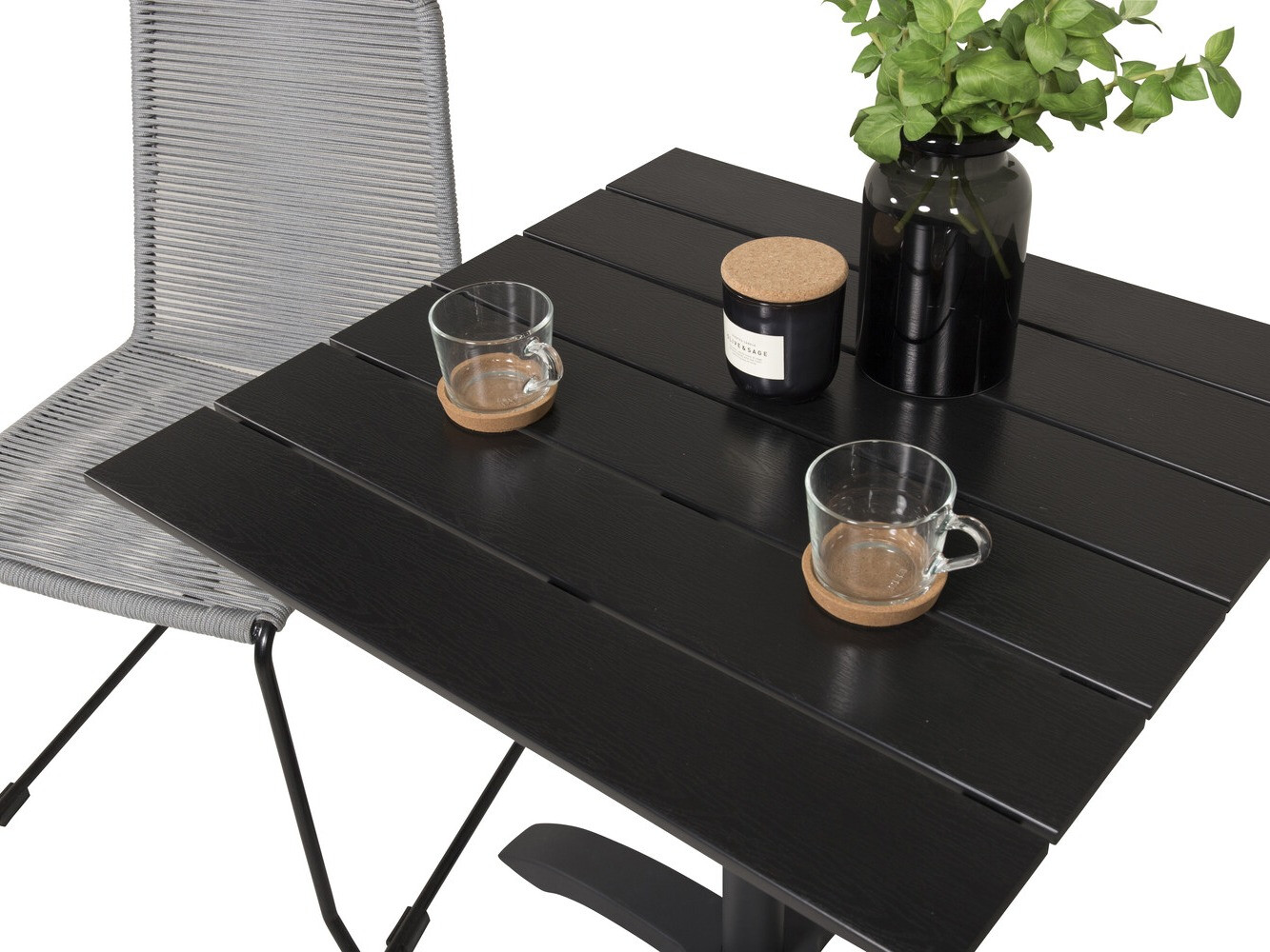 Комплект за балкон Dallas 2184 (Сив + Черен)