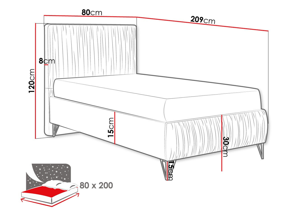 Континентално легло Logan 112 (Amor Velvet 4311)