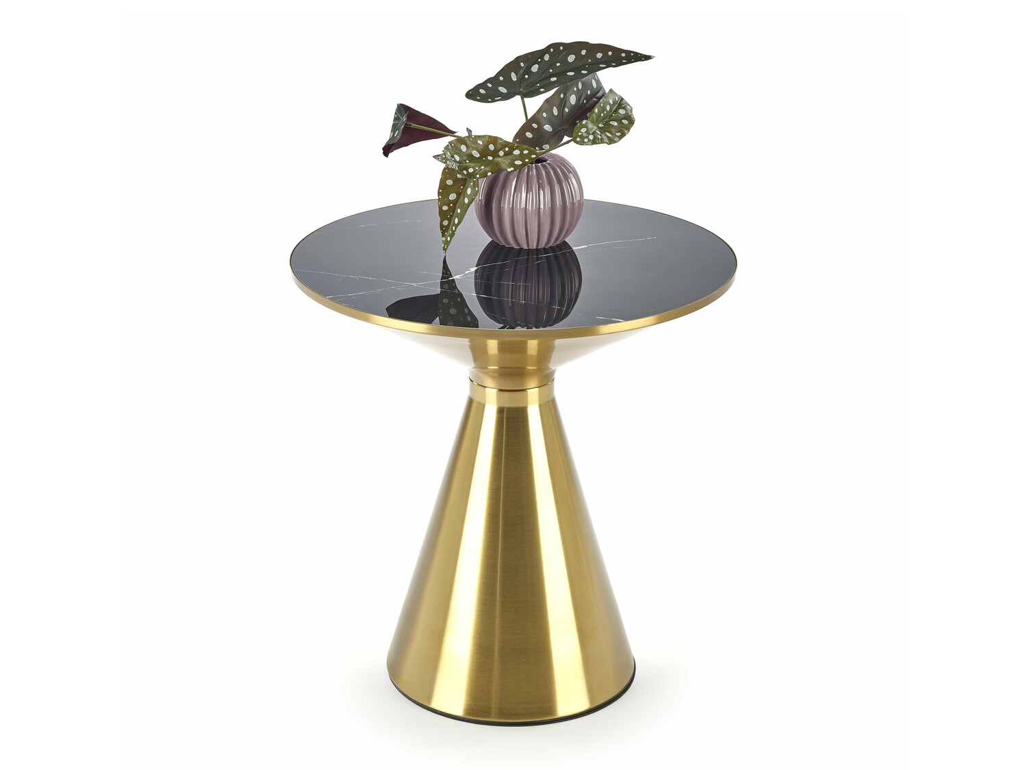 Масичка за кафе Houston 1553 (Златно + Черен мрамор)