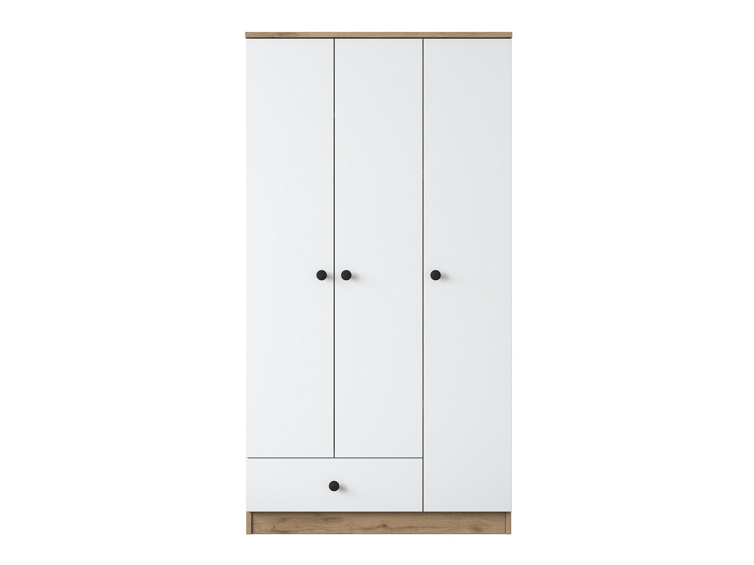 Гардероб Kailua 661 (Бял + Орех)