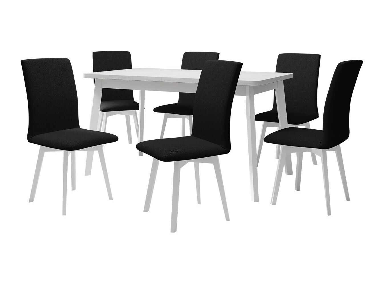 Маса и столове за трапезария Victorville 335 (Бял)