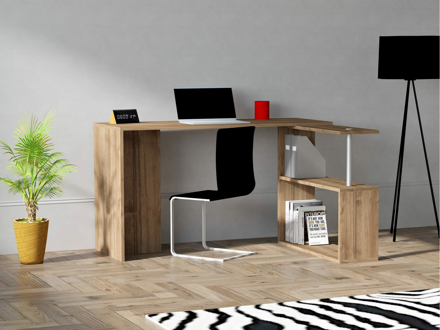 Ъглово офис бюро Kailua 792 (Орех)