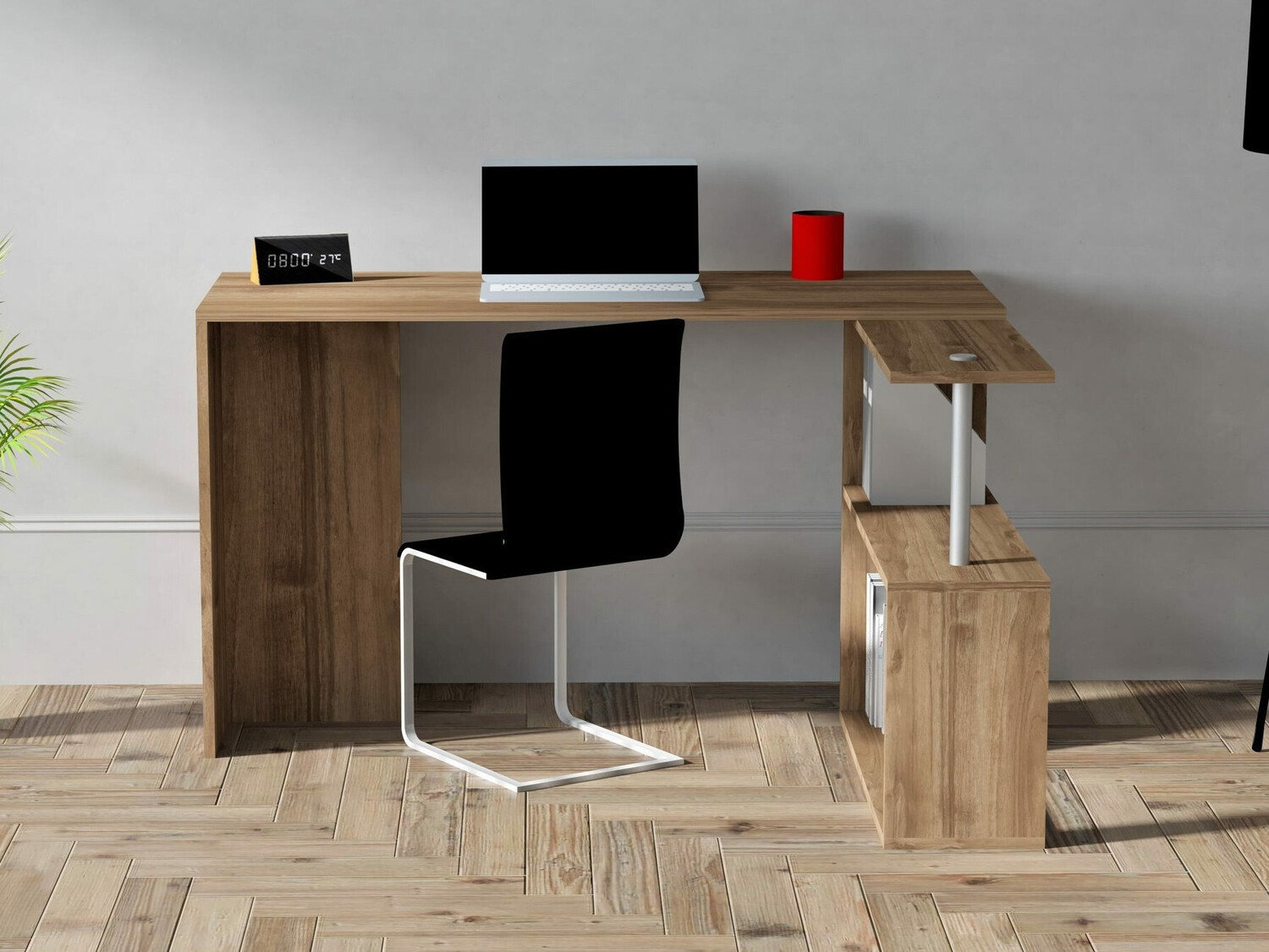 Ъглово офис бюро Kailua 792 (Орех)