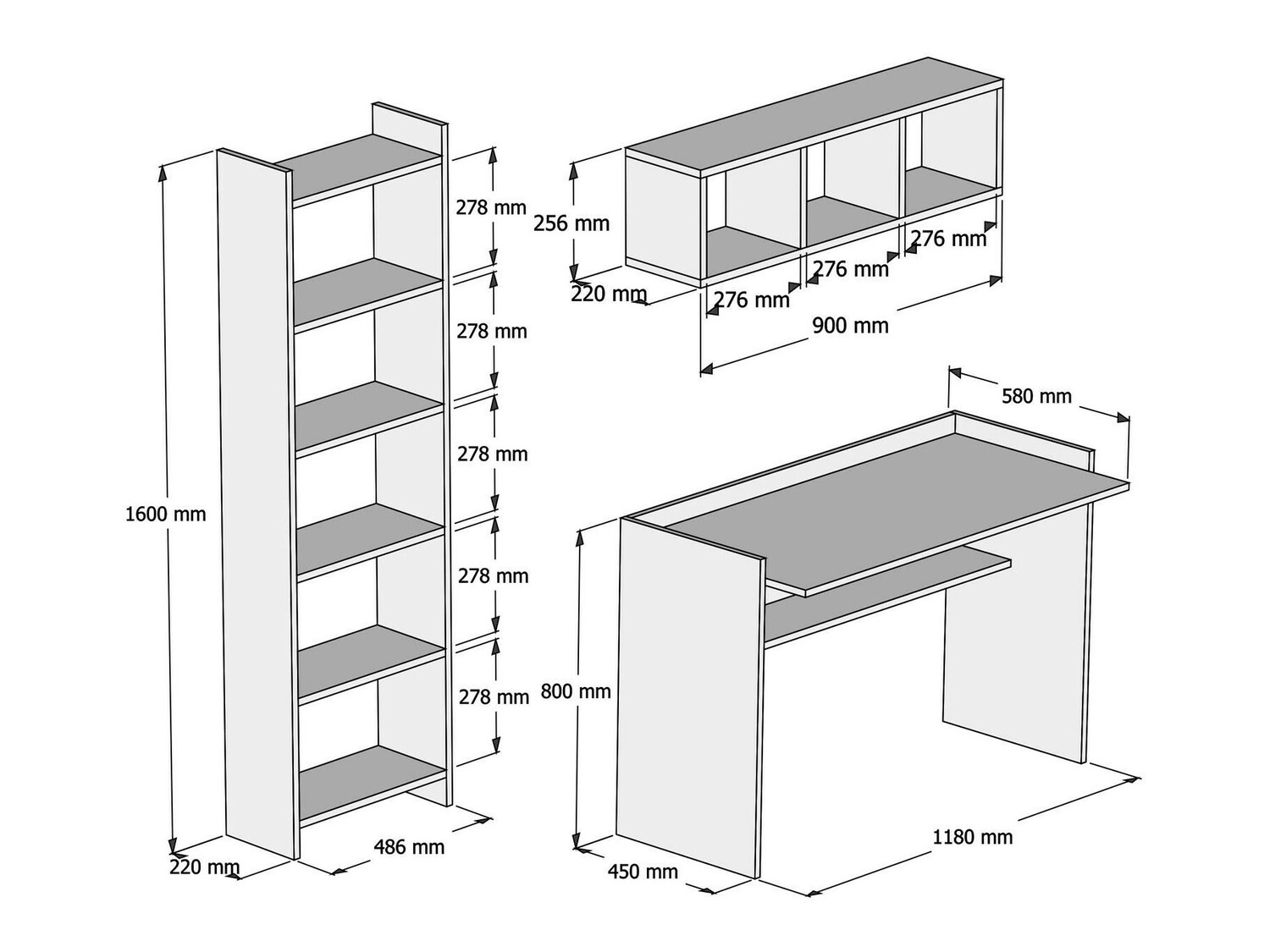 Комплект за домашен офис Kailua 801