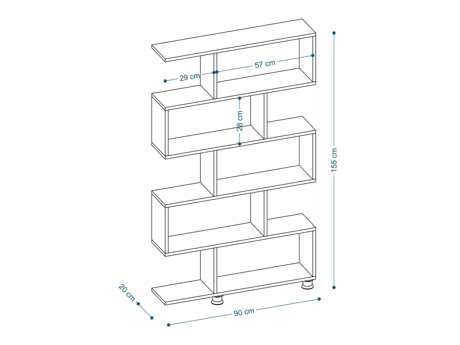 Етажерка Kailua 1042 (Орех)