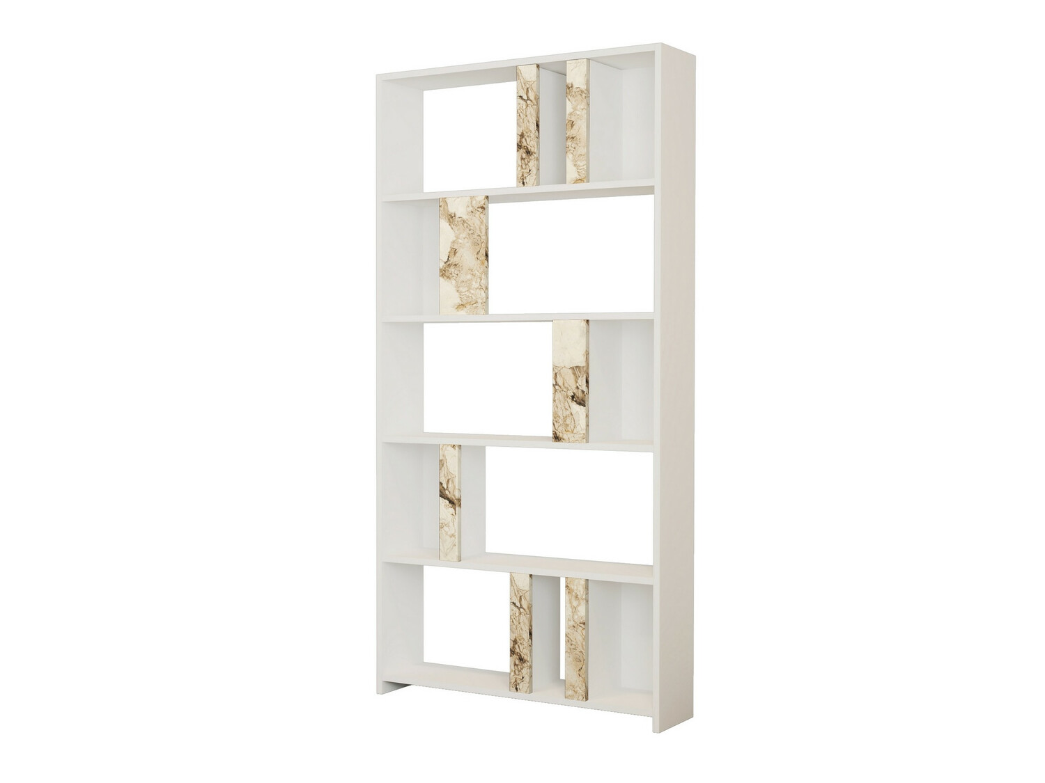 Етажерка Kailua 1069 (Бял + Бял мрамор)