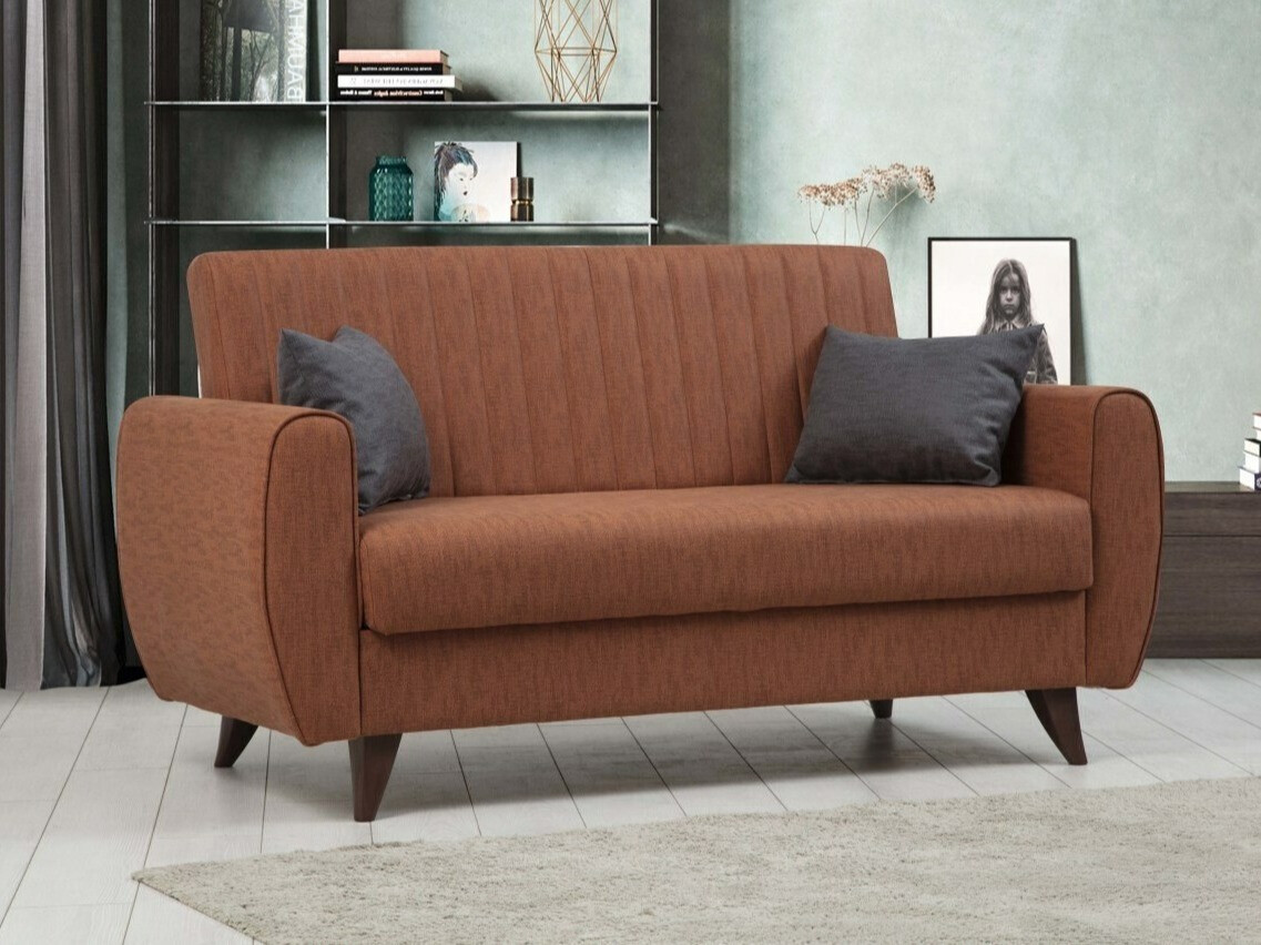 Разтегателен диван Altadena 599 (Тъмно оранжево)