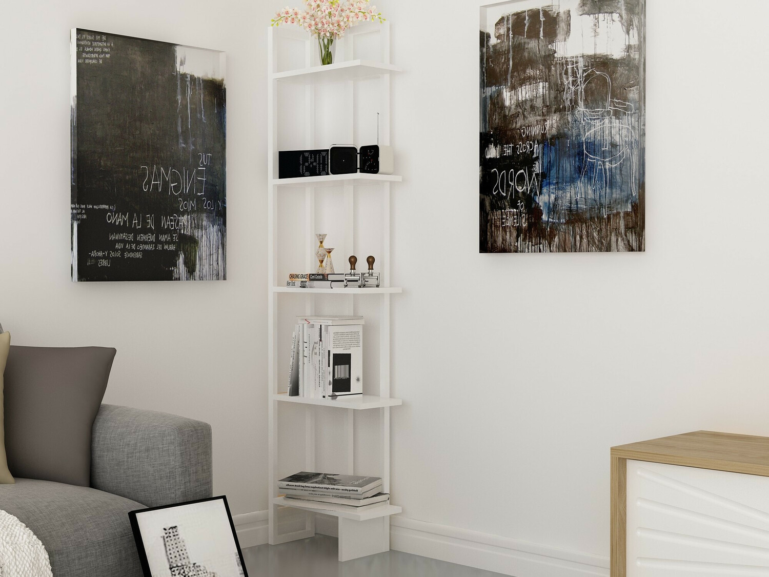 Етажерка Kailua 1078 (Бял)