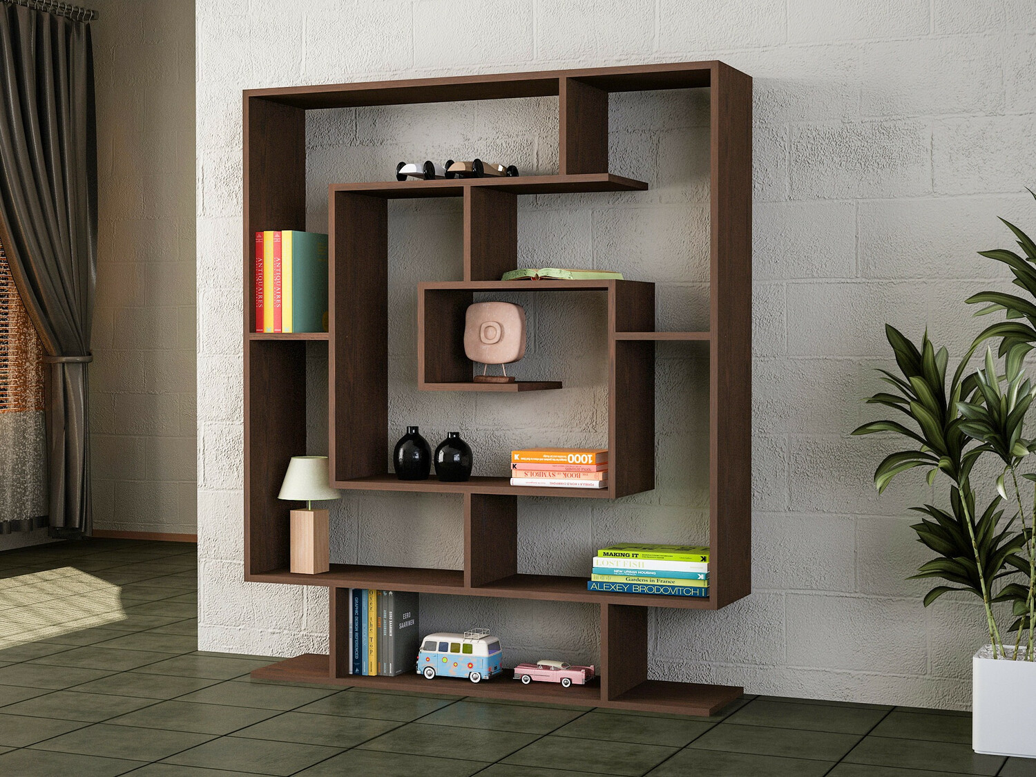 Етажерка Kailua 1089 (Кафяв)