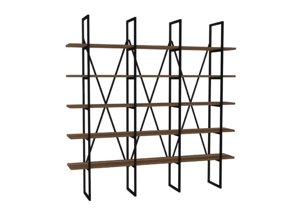 Етажерка Kailua 1122 (Орех + Черен)