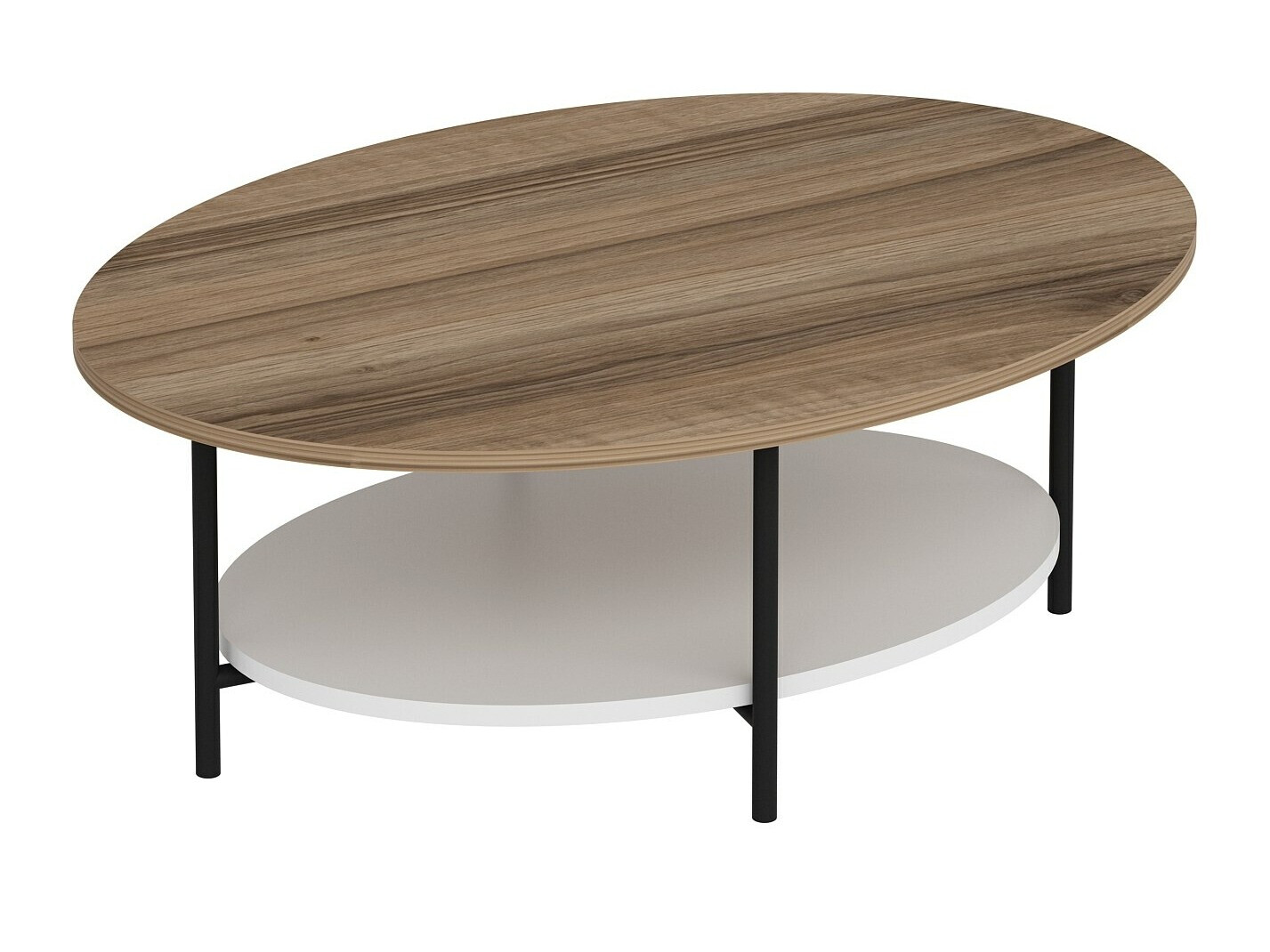 Масичка за кафе Kailua 2460 (Бял + Дъб)