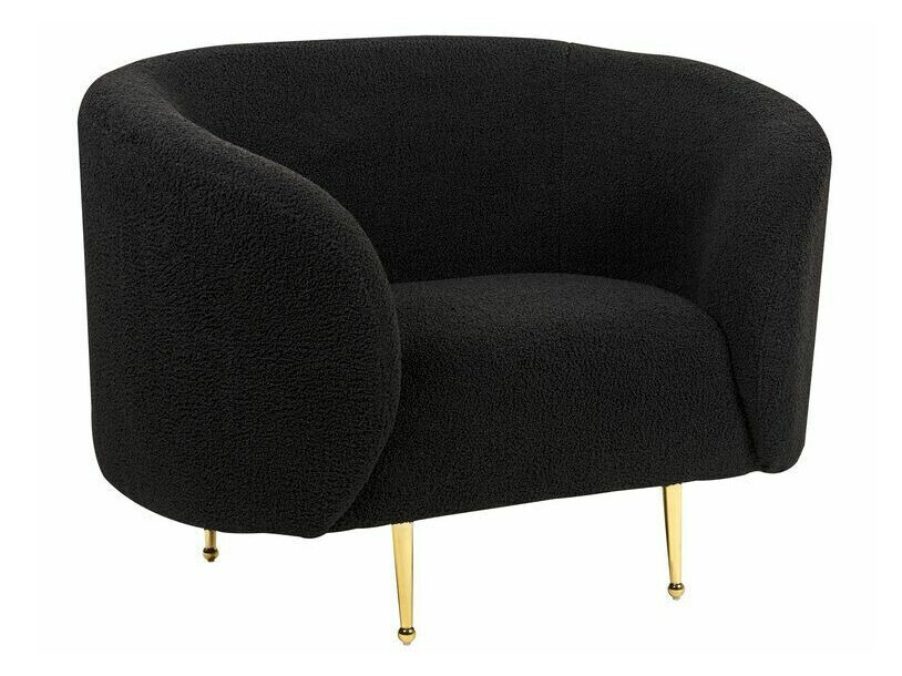 Комплект мека мебел Berwyn 124 (Черен + Златно)