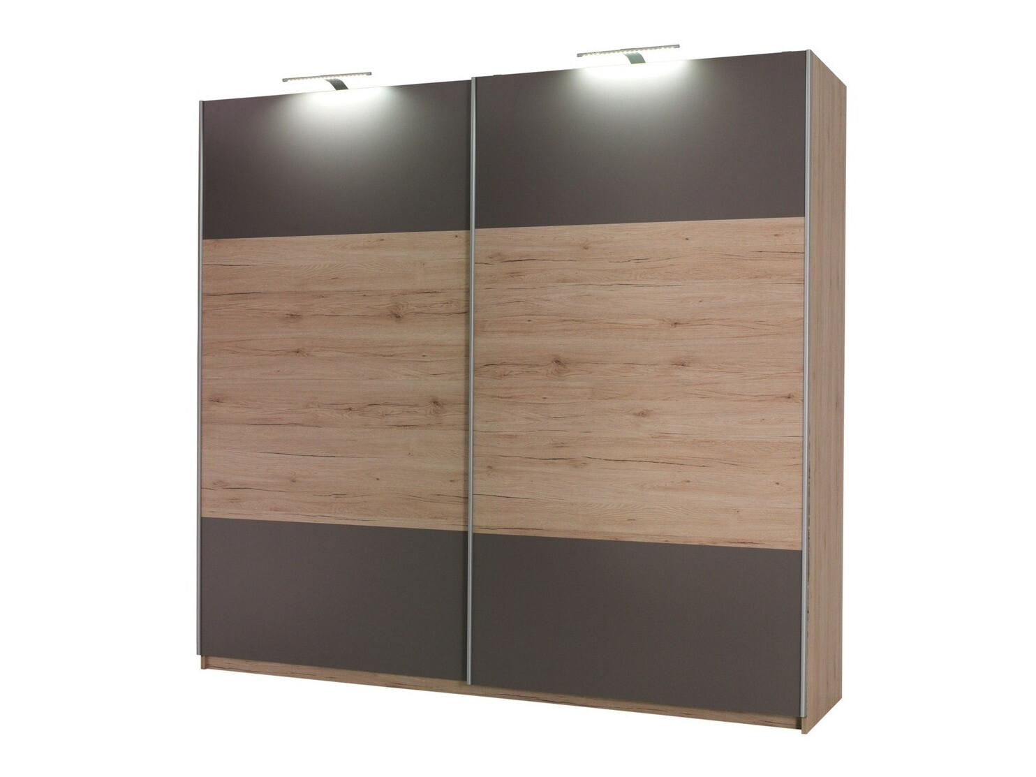 Комплект за спалня Murrieta 151 (Дъб сан ремо + Сив)