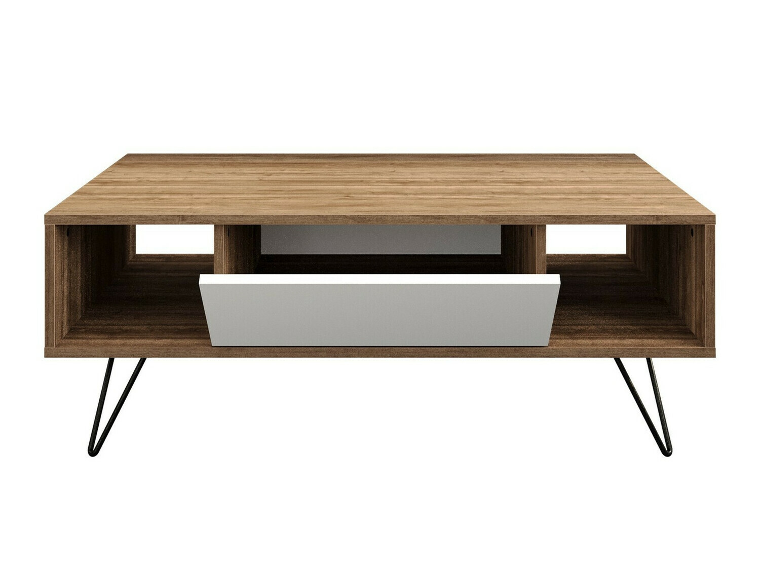 Масичка за кафе Kailua 1211 (Бял + Орех)