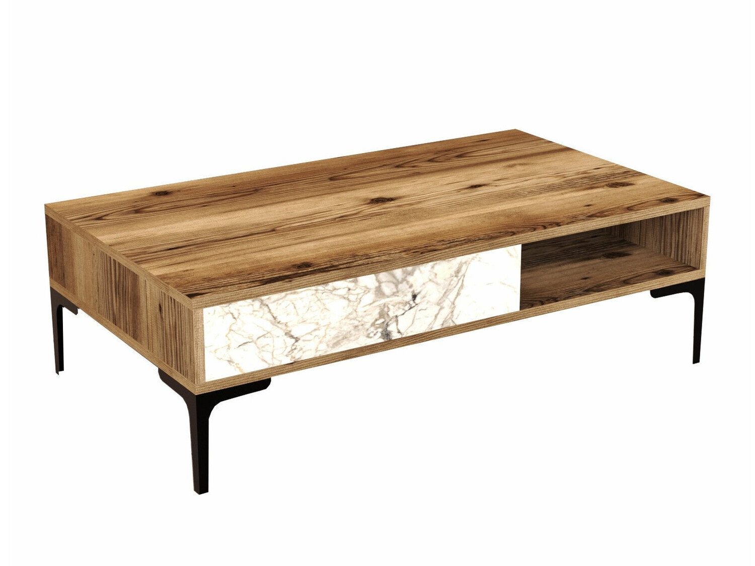 Масичка за кафе Kailua 1239 (Орех + Бял мрамор)