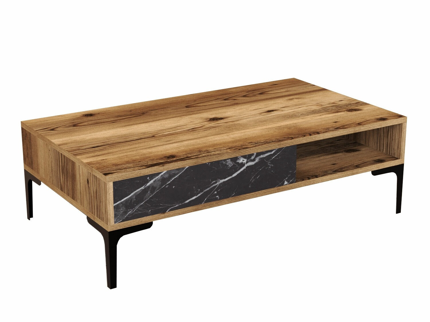 Масичка за кафе Kailua 1239 (Орех + Черен мрамор)