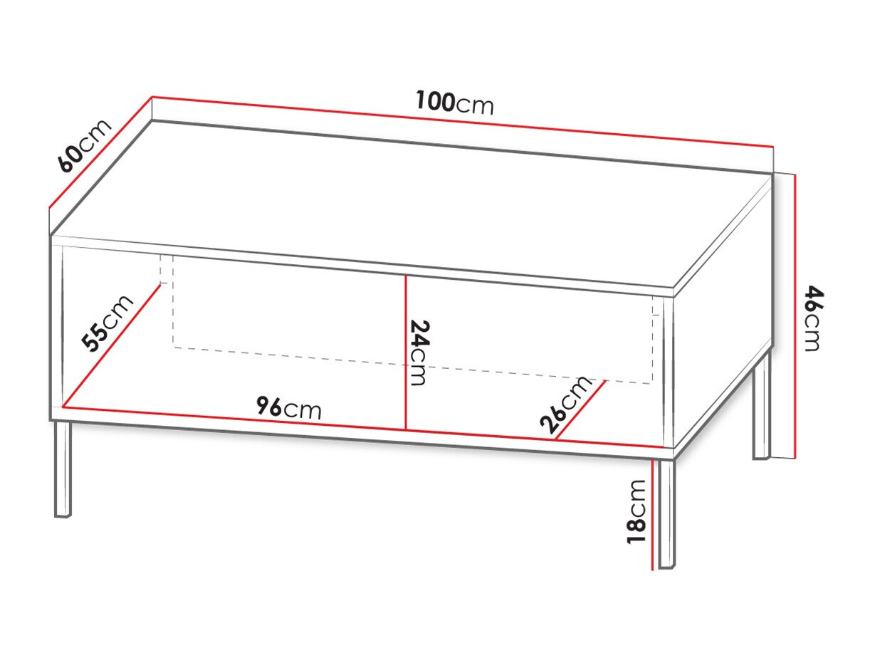 Масичка за кафе Humanum (Бял)