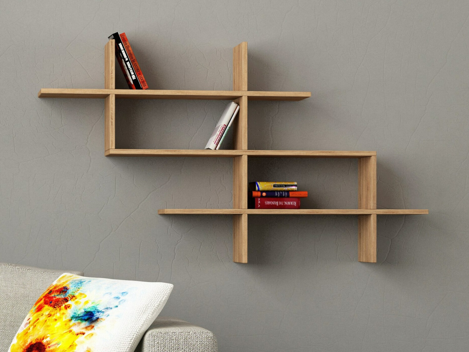 Стенна етажерка Kailua 1313 (Дъб)