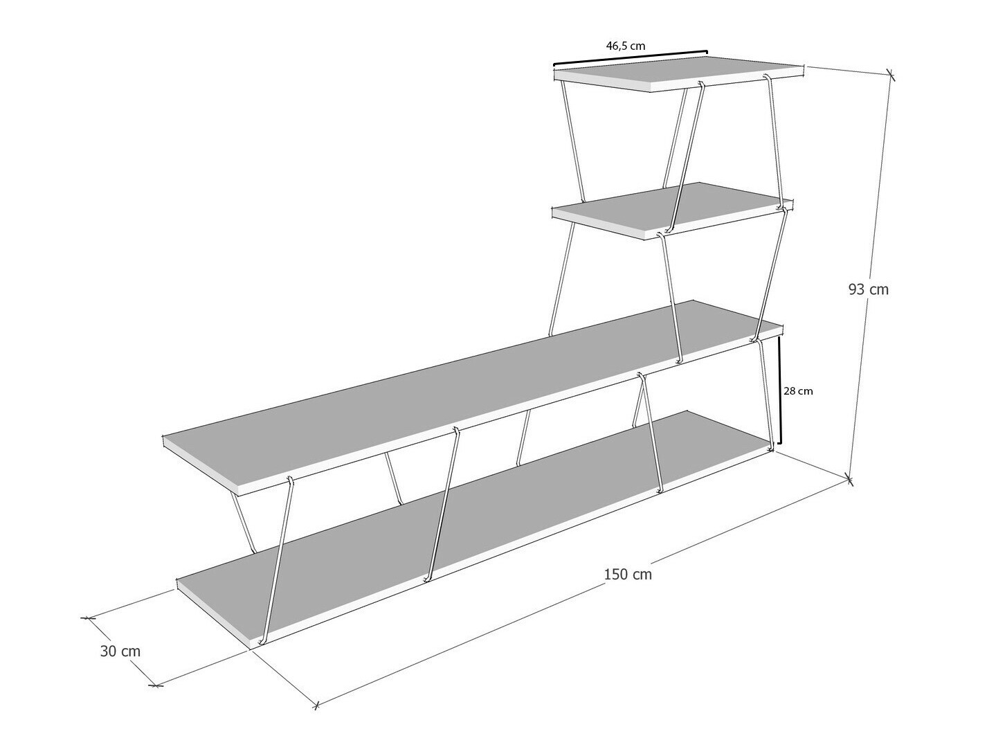 ТВ шкаф Kailua 1335 (Бял)