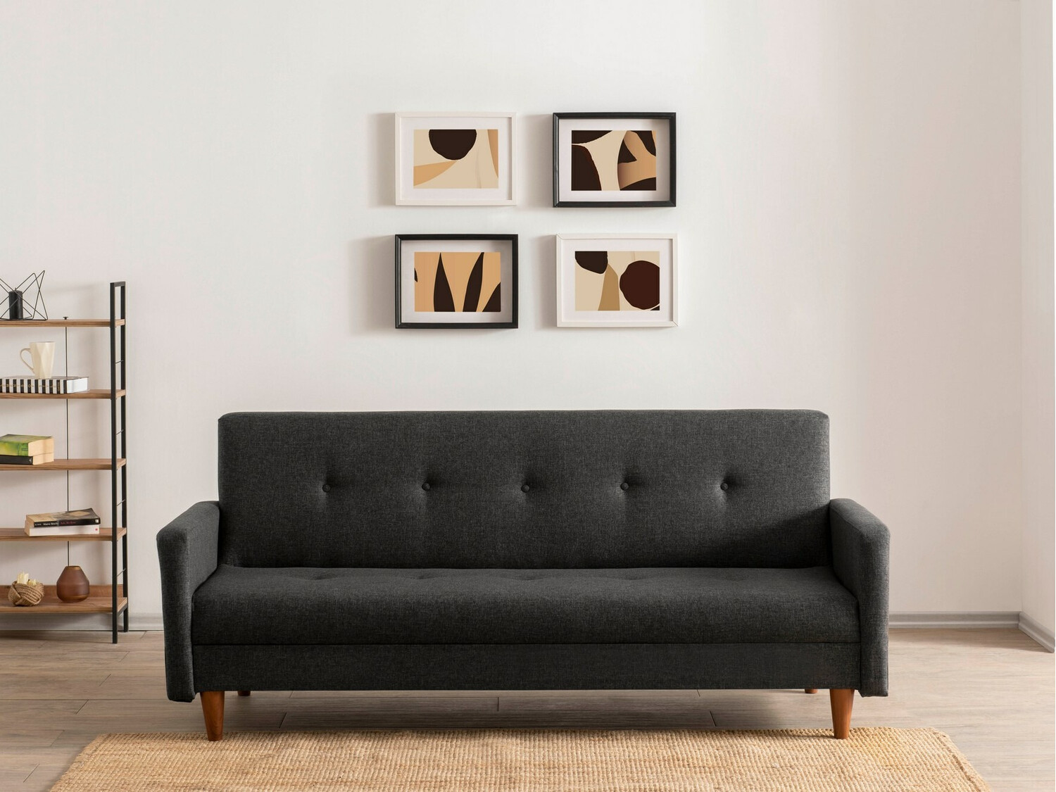 Разтегателен диван Altadena 298 (Тъмно сив)