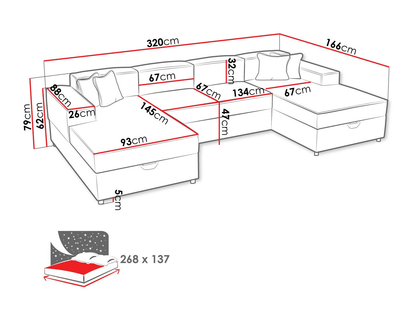 Ъглов диван Clovis 115 (Poso 02)