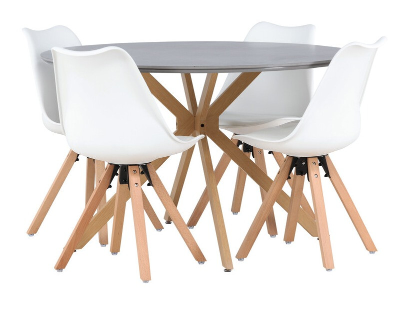 Маса и столове за трапезария Dallas 4237 (Бял)