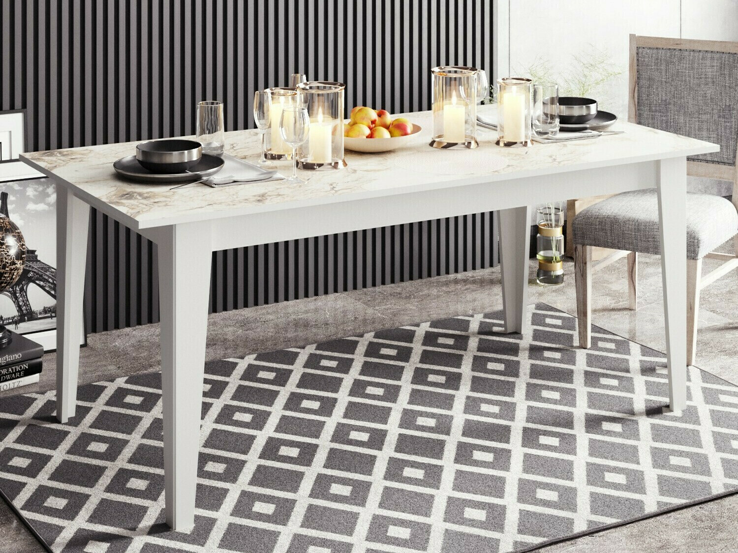 Маса Kailua 1346 (Сив + Бял)