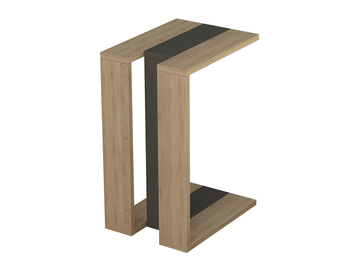 Помощна масичка Kailua 1380 (Антрацит + Дъб)