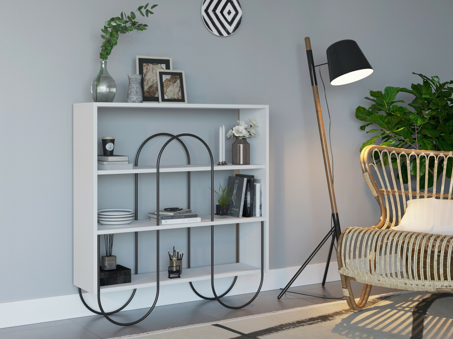 Етажерка Kailua 1387 (Бял)