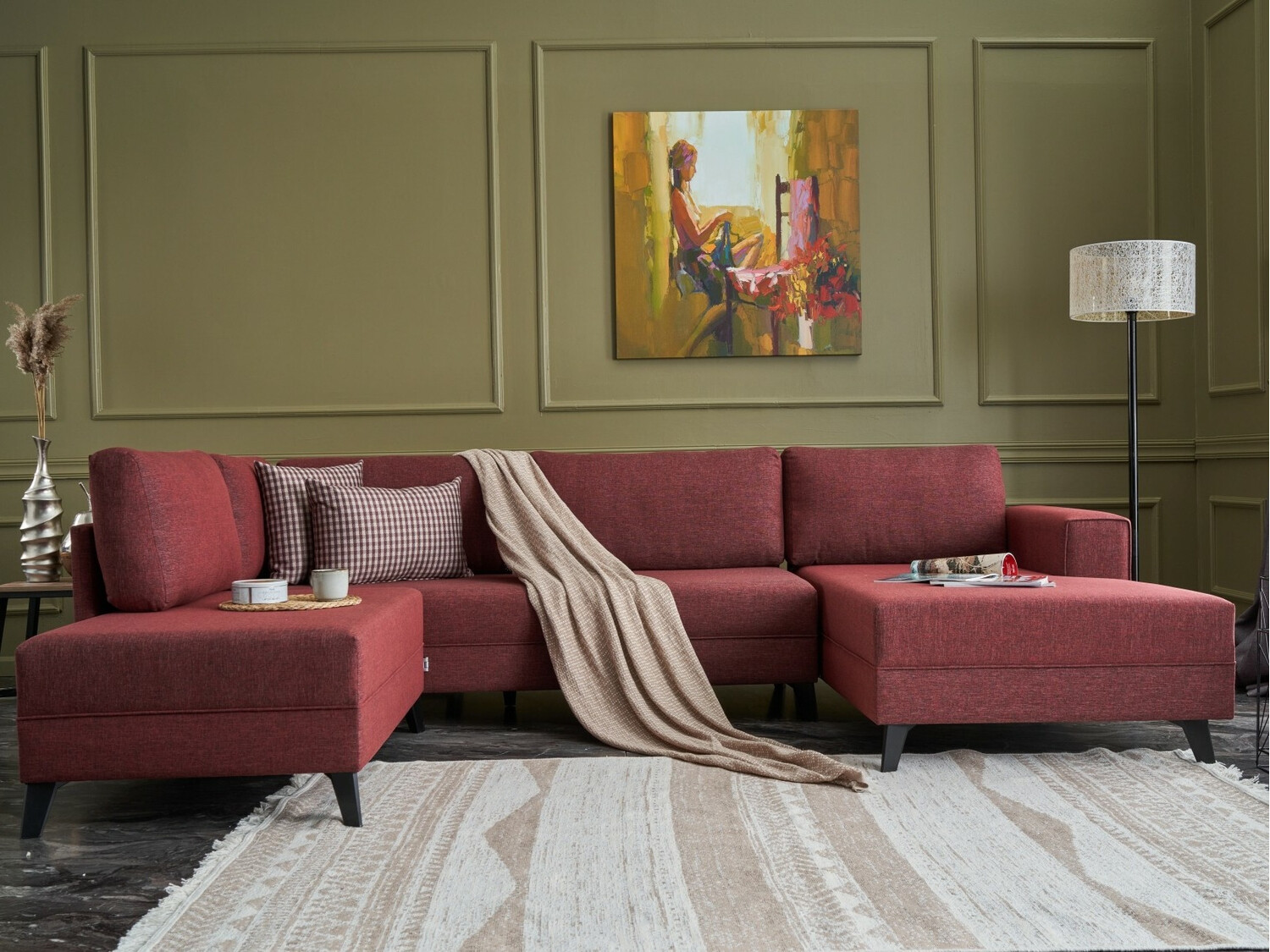 Ъглов диван Altadena 315 (Bordeaux)