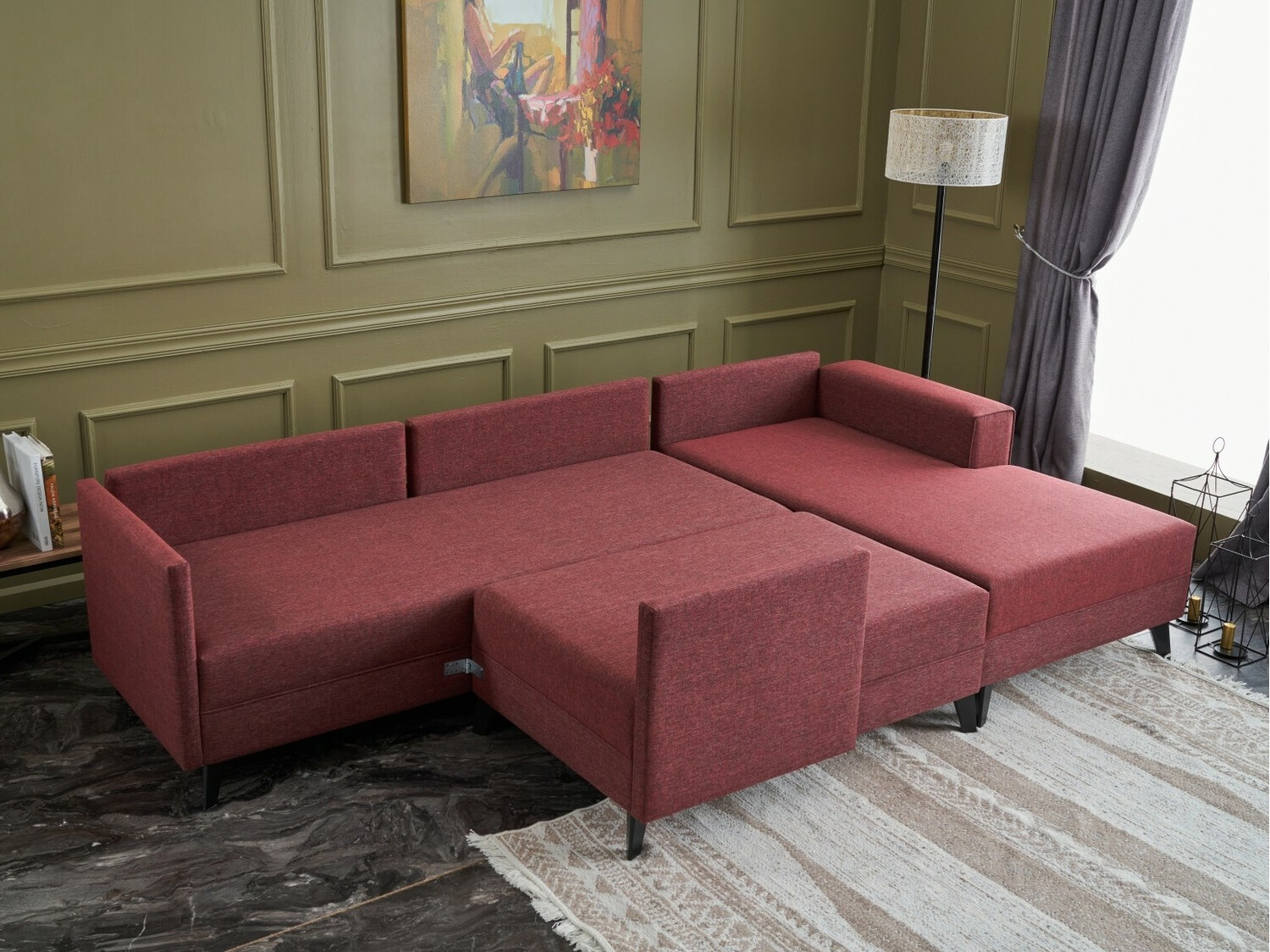 Ъглов диван Altadena 315 (Bordeaux)