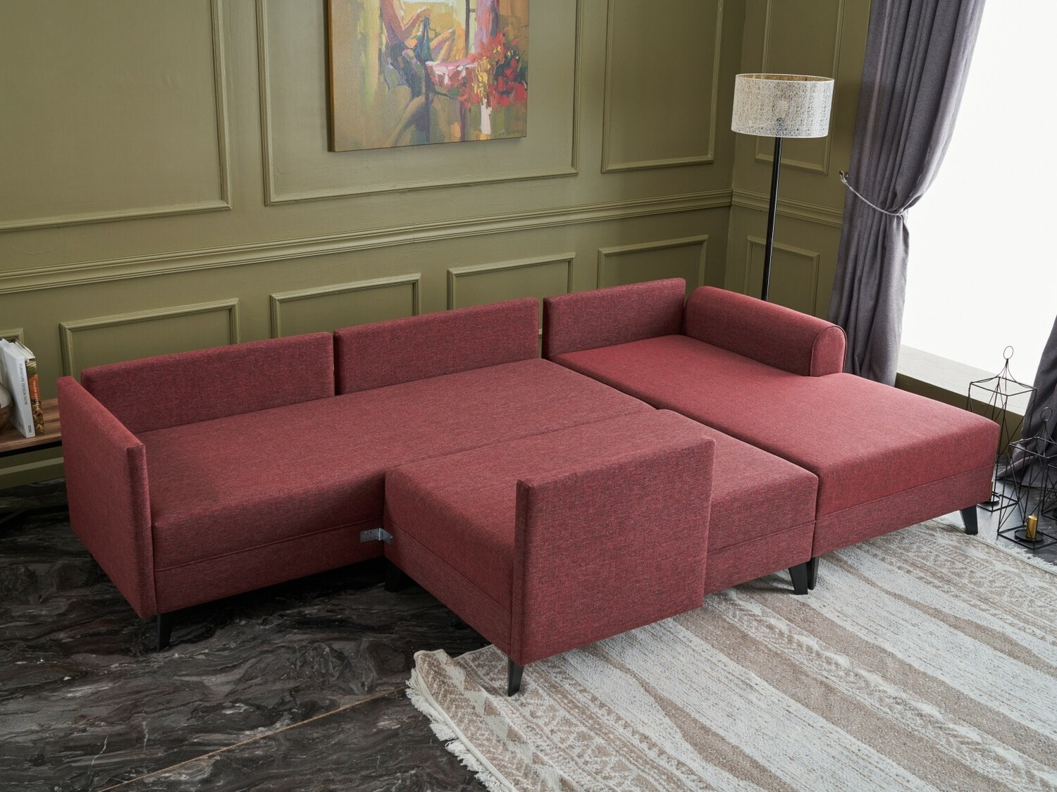 Ъглов диван Altadena 316 (Bordeaux)