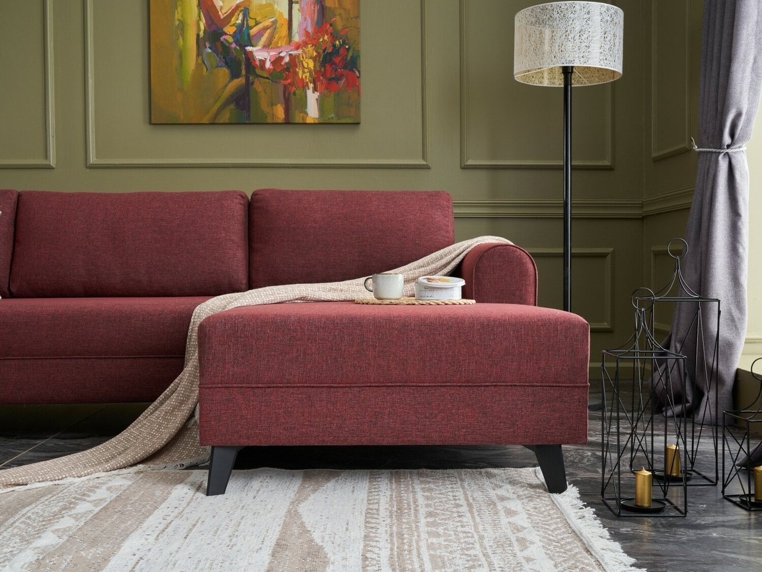 Ъглов диван Altadena 316 (Bordeaux)