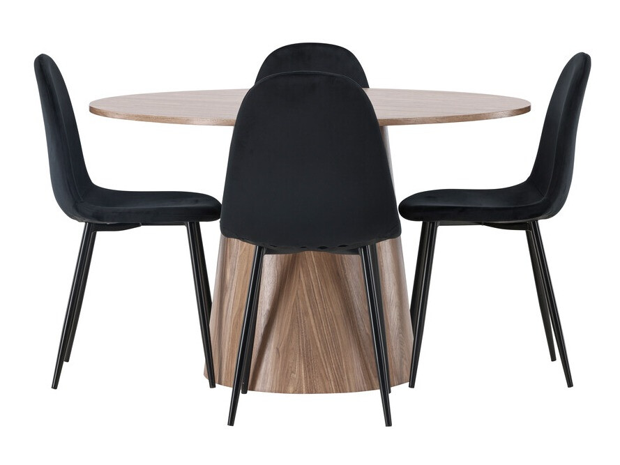 Маса и столове за трапезария Dallas 4246 (Кафяв)