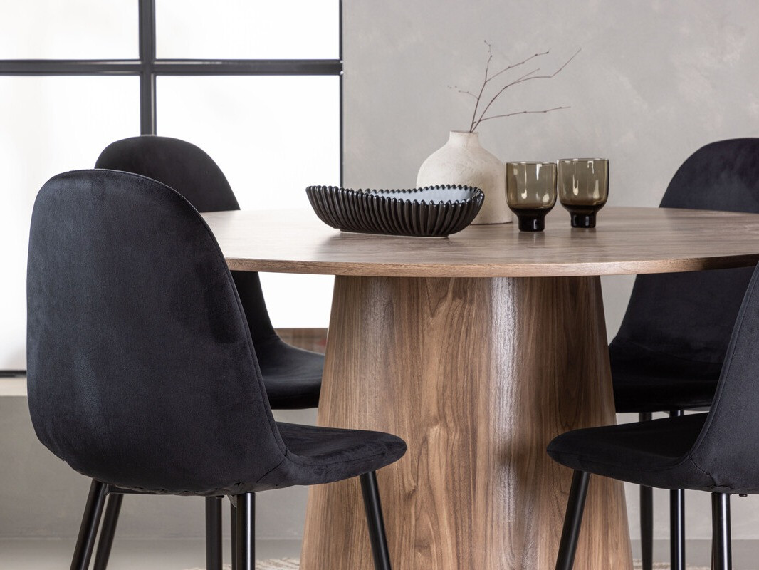 Маса и столове за трапезария Dallas 4246 (Кафяв)