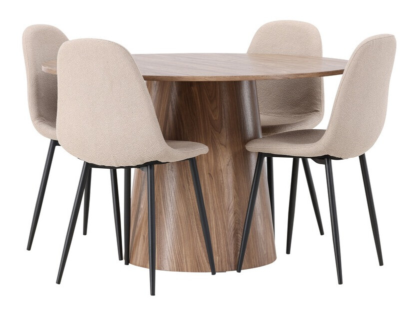 Маса и столове за трапезария Dallas 4247 (Кафяв)