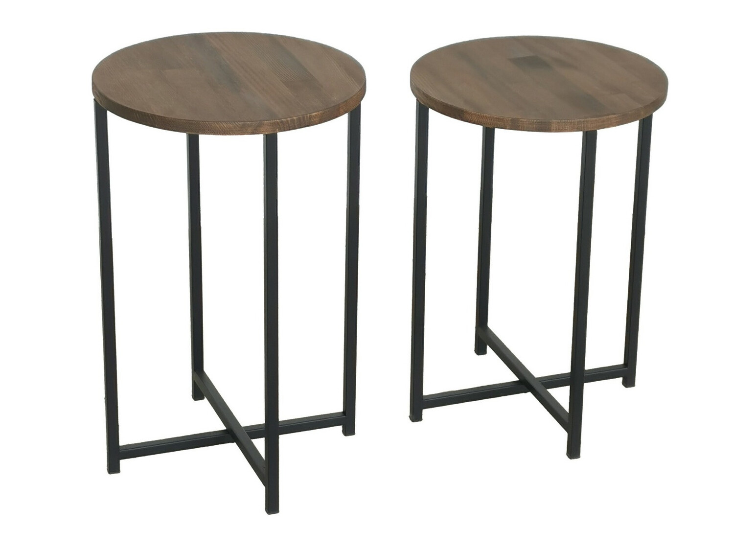 Комплект помощни маси Kailua 1625 (Черен + Орех)