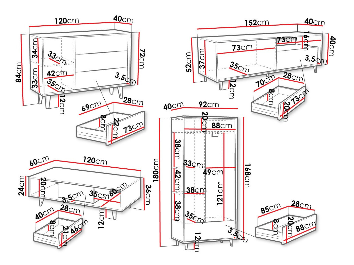 Комплект за хол Comfivo Romtori I