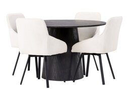 Маса и столове за трапезария Dallas 4251 (Тъмнокафяв)